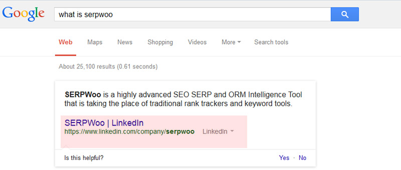 What Is SERPWoo Google Query