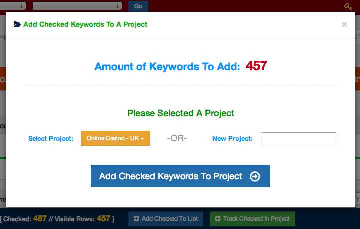 Add Keywords To A Project