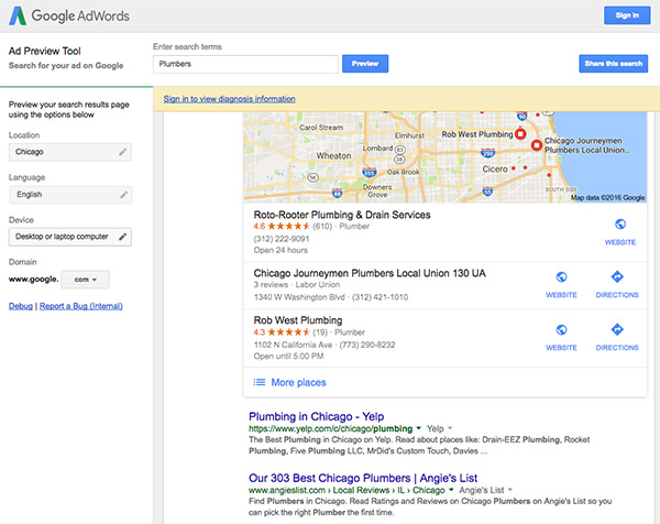 Google Ad Preview Tool