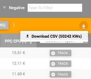 Keyword Finder - CSV Export