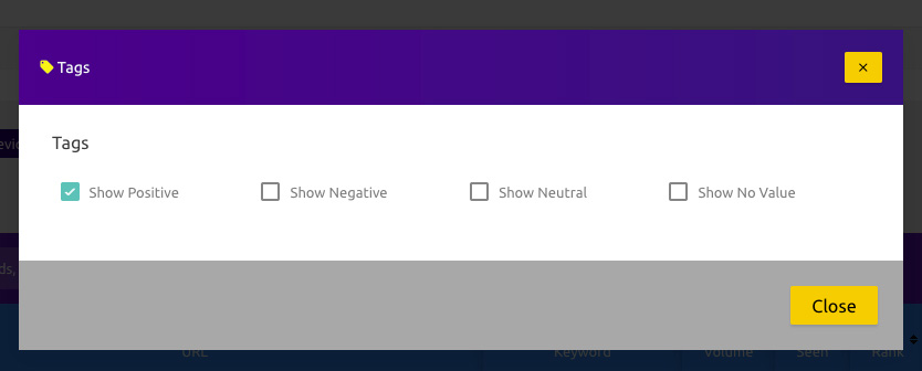 Rank Tracking: Filter Tags Rank Tracking: Filter Tags